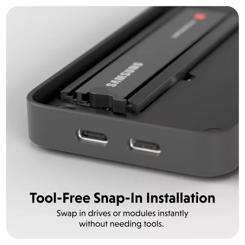 Θήκη SSD Hyper HD2500GL για M.2 PCIe SSD (USB4 Gen4, USB‑C) Μαύρο