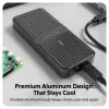 Θήκη SSD Hyper HD2500GL για M.2 PCIe SSD (USB4 Gen4, USB‑C) Μαύρο