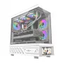 Κουτί υπολογιστή DarkFlash DS950V με ενσωματωμένη οθόνη, λευκό, με 6 ανεμιστήρες