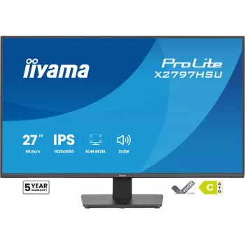 Οθόνη υπολογιστή IIYAMA ProLite X2797HSU-B1 27 ίντσες (68,6 cm) Full HD 1920×1080 LED ματ 4 ms USB 3.2 Gen 1 ηχεία VESA μαύρο