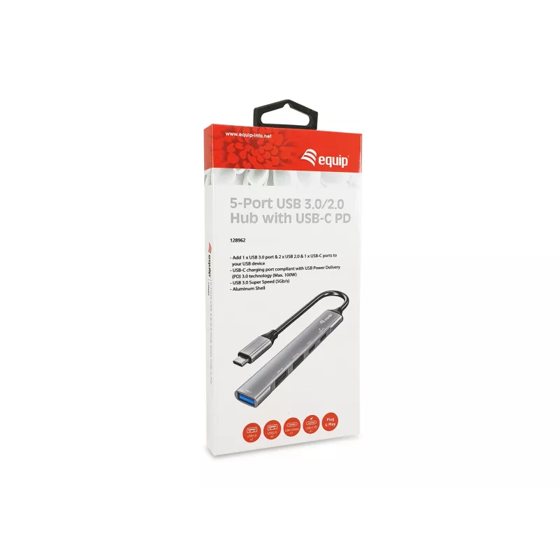 Equip Hub USB 3.0/2.0 5 θυρών με USB-C PD