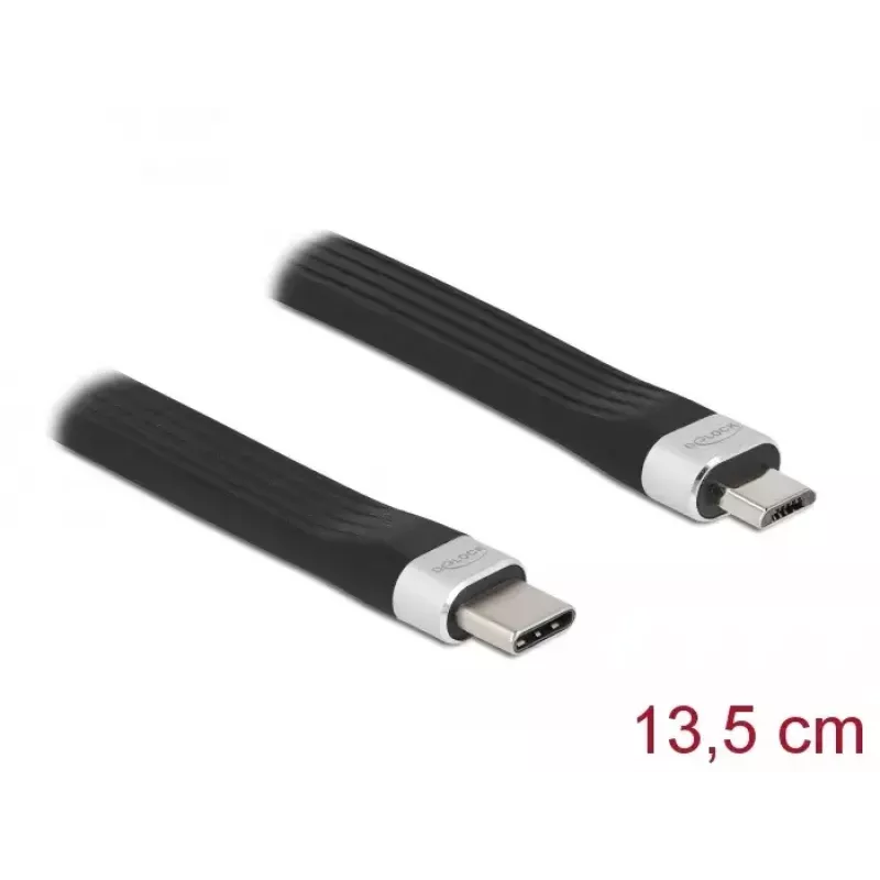 Καλώδιο επίπεδης ταινίας FPC DeLOCK USB 2.0 Type-C σε Micro-B 86793