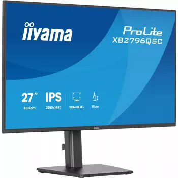 27 ίντσες IIYAMA ProLite XB2796QSC-B1 IPS Quad HD 2560x1440 οθόνη LED, 4 ms, USB-C, ηχεία, ρυθμιζόμενο ύψος, VESA