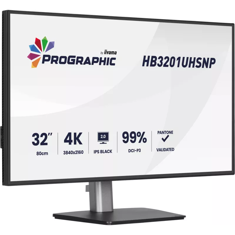 IIYAMA 32 ίντσες ProGraphic HB3201UHSNP-B1 4K UHD IPS οθόνη LCD με USB-C και DisplayPort