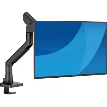 Βάση οθόνης για γραφείο IIYAMA DS6001C-B1 για οθόνες 49 ιντσών (124,5 cm), σφιγκτήρας/διάτρηση γραφείου, VESA 75x75–100x100, ρυθμιζόμενο ύψος, κλίση -60–50°, μαύρο
