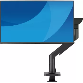 Βάση οθόνης για γραφείο IIYAMA DS6001C-B1 για οθόνες 49 ιντσών (124,5 cm), σφιγκτήρας/διάτρηση γραφείου, VESA 75x75–100x100, ρυθμιζόμενο ύψος, κλίση -60–50°, μαύρο