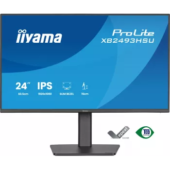 Οθόνη υπολογιστή IIYAMA ProLite XB2493HSU-B1 60,5 cm (23,8 ιντσών) Full HD IPS LED, 1920×1080, 1 ms, γωνία θέασης 178°, USB-Hub, ηχεία, μαύρο