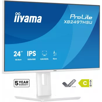 iiyama ProLite XB2497HSU-W1 Οθόνη υπολογιστή 60,5 cm (23,8 ιντσών) 1920 x 1080 pixel Full HD LED λευκό