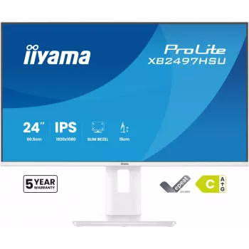 iiyama ProLite XB2497HSU-W1 Οθόνη υπολογιστή 60,5 cm (23,8 ιντσών) 1920 x 1080 pixel Full HD LED λευκό