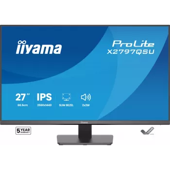 Οθόνη υπολογιστή IIYAMA ProLite X2797QSU-B1 27 ιντσών (68,6 cm) 2560×1440 IPS LED ματ, 1 ms, USB 3.2 Hub, ηχεία, VESA