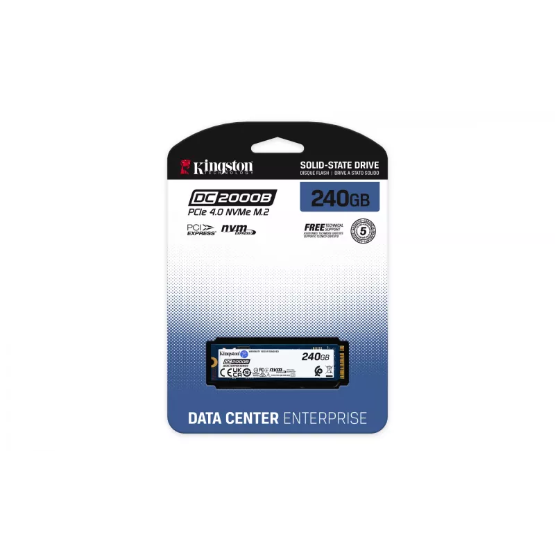 Kingston Technology 240G DC2000B PCIe 4.0 M.2 2280 Enterprise SSD (χωρίς ψύκτρα)