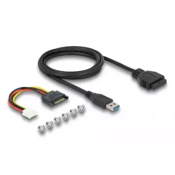 DeLOCK 3,5 ιντσών USB μπροστινό πάνελ 2 x USB Type-C 2 x USB Type-A μαύρο