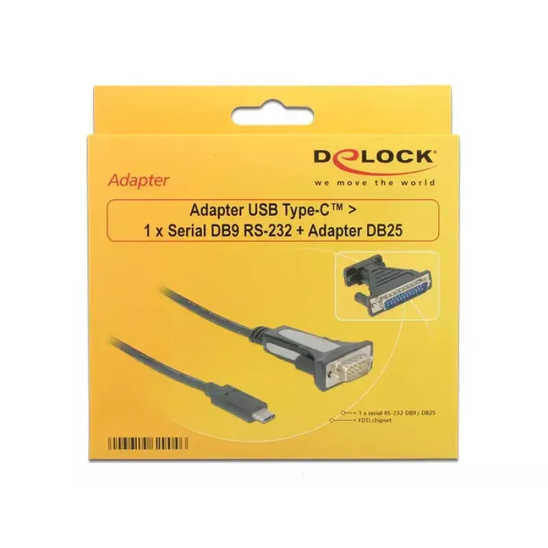 Σειριακό καλώδιο DeLOCK 62904 μαύρο 1,8 m DB-9