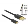 Καλώδιο USB DeLOCK 83680 USB 2.0 USB A Micro-USB B μαύρο