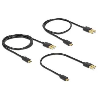 Καλώδιο USB DeLOCK 83680 USB 2.0 USB A Micro-USB B μαύρο
