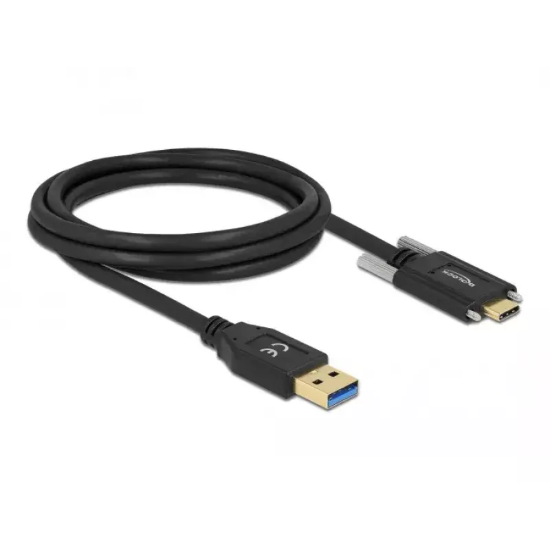 Καλώδιο USB DeLOCK 84019 2m USB 3.2 Gen 1 USB A USB C μαύρο