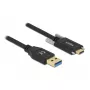 Καλώδιο USB DeLOCK 84019 2m USB 3.2 Gen 1 USB A USB C μαύρο