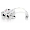 Διαχωριστής 2-Port Cat.5e RJ45, Equip 127603, Μεταλλικό/Λευκό, 0,15 m