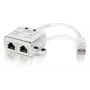Διαχωριστής 2-Port Cat.5e RJ45, Equip 127603, Μεταλλικό/Λευκό, 0,15 m