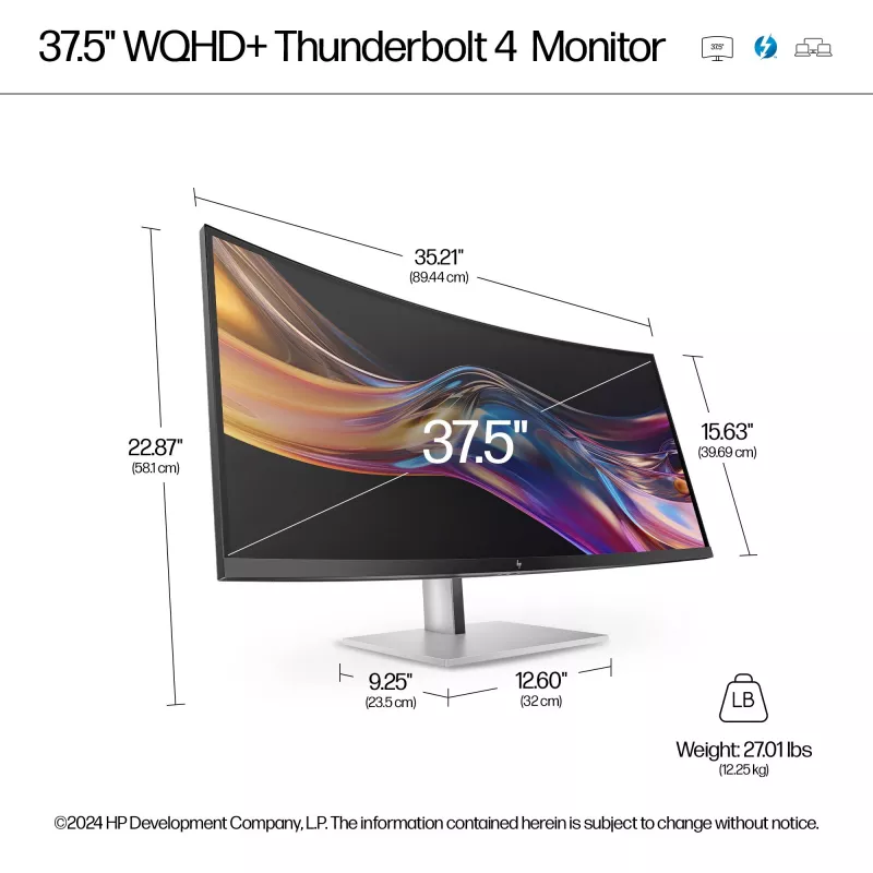 Οθόνη HP Series 7 Pro 37,5 ιντσών WQHD+ Thunderbolt 4 - 738pu