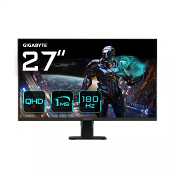 GIGABYTE GS27QA οθόνη gaming 27 ιντσών QHD - 2560 x 1440 (QHD), 180Hz, 1ms, 300 cd/m², FreeSync, συμβατή με HDR, HDMI 2.0, DisplayPort 1.4