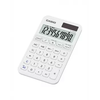 Αριθμομηχανή τσέπης CASIO SL-310YC Pocket Basic, 10 ψηφίων, μπαταρία/ηλιακή, λευκή