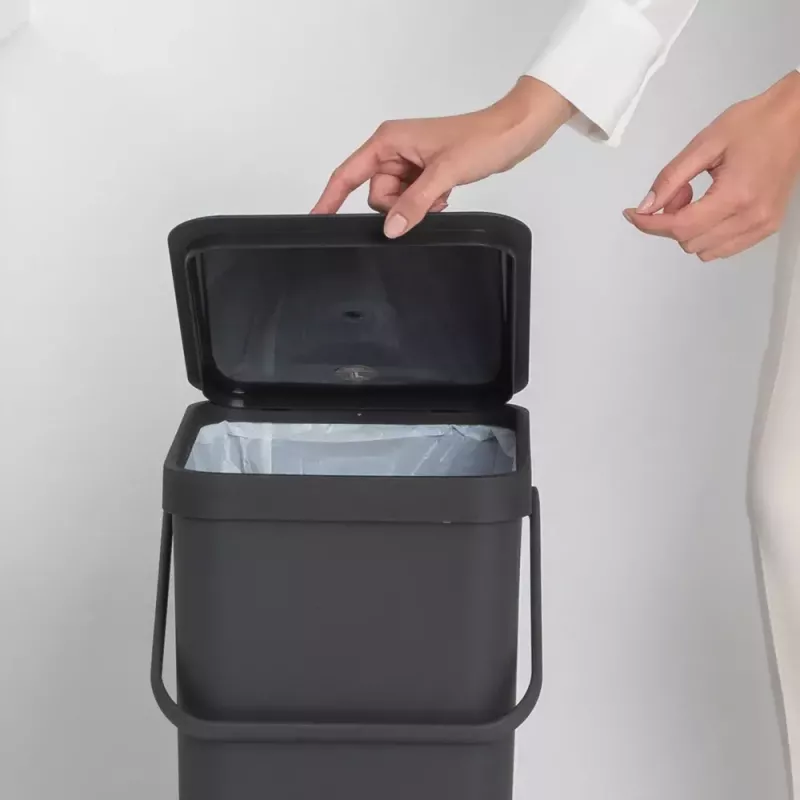Brabantia Sort & Go 40L Ορθογώνιος κάδος ανακύκλωσης γκρι