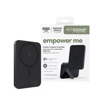 PanzerGlass empower™ by ® empower™ Τράπεζα με Spin Stand | 5000mAh | Space Black