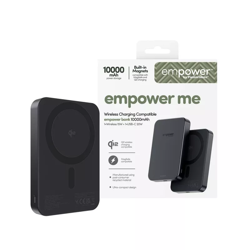 Φορητό powerbank PanzerGlass empower™ 10000mAh Space Black, 0,245 kg