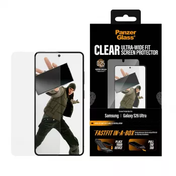 Προστασία οθόνης PanzerGlass για Samsung New Galaxy S2026 Ultra — μεμβράνη PET ultra-wide, FASTFIT, διαφανές