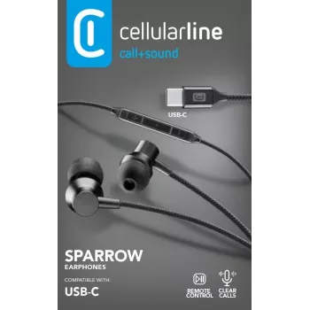 Cellularline SPARROW Στερεοφωνικά ακουστικά in-ear με μικρόφωνο και τηλεχειριστήριο