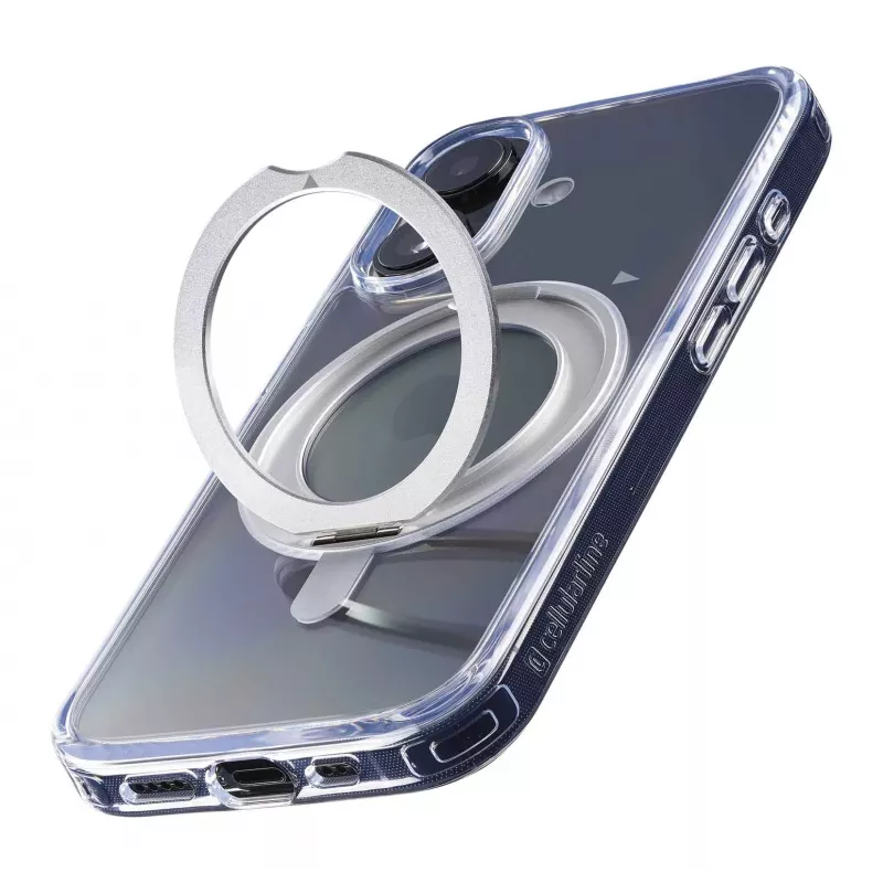 Cellularline Spin Mag - Θήκη iPhone 16 με περιστρεφόμενο δακτύλιο, συμβατή με οικοσύστημα Magsafe