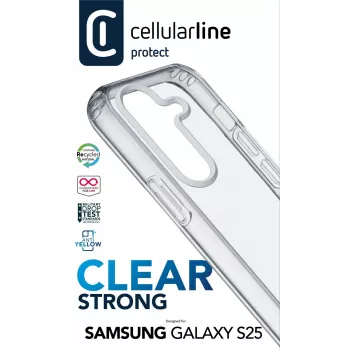 Cellularline Clear Protect - Galaxy S25 Σκληρή θήκη με λαστιχένια άκρα