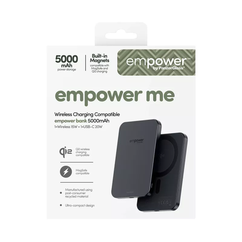 Powerbank PanzerGlass empower™ 5000mAh Space Black φορητός φορτιστής