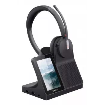 Yealink WH64 Dual Headset — Ενσύρματο & Ασύρματο Bluetooth, Supraaural, Κεφαλόδεσμος, Εμβέλεια 50 m, Μαύρο