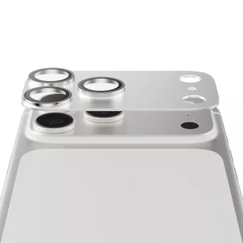 Προστασία κάμερας PanzerGlass Fender για iPhone 17 Pro Max — Σιλικόνη, Ασημί, ανθεκτικό σε γρατσουνιές και κραδασμούς
