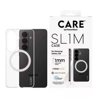 PanzerGlass CARE™ SL1M Διάφανη προστατευτική θήκη με Qi για Samsung Galaxy S26, κατάλληλη για οθόνες έως 16 cm (6,3 ίντσες)
