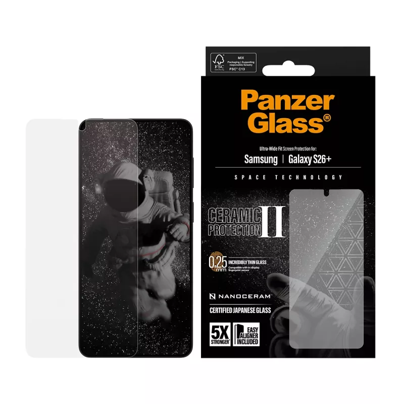 PanzerGlass ® Ceramic Screen Protector Samsung Galaxy S26+ | Ultra-Wide Fit με EasyAligner