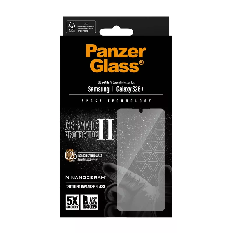 PanzerGlass ® Ceramic Screen Protector Samsung Galaxy S26+ | Ultra-Wide Fit με EasyAligner