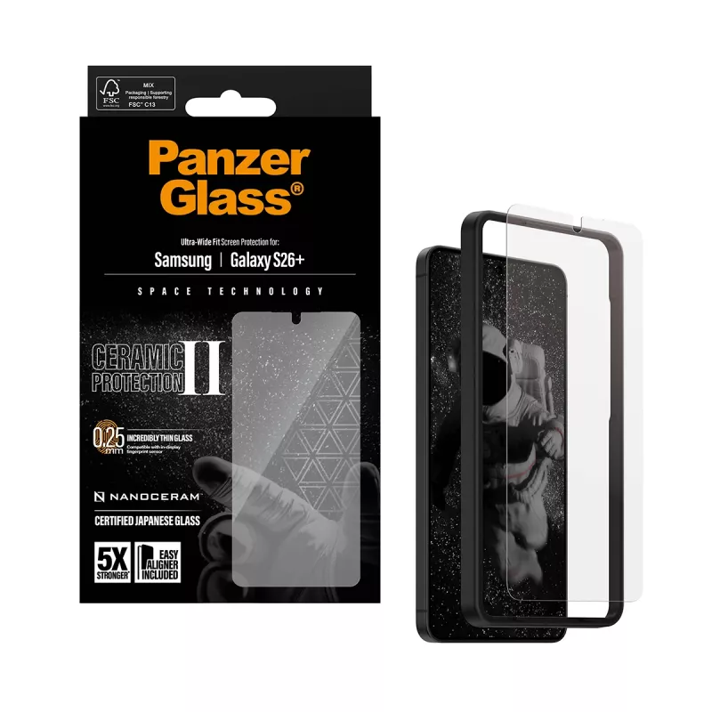 PanzerGlass ® Ceramic Screen Protector Samsung Galaxy S26+ | Ultra-Wide Fit με EasyAligner