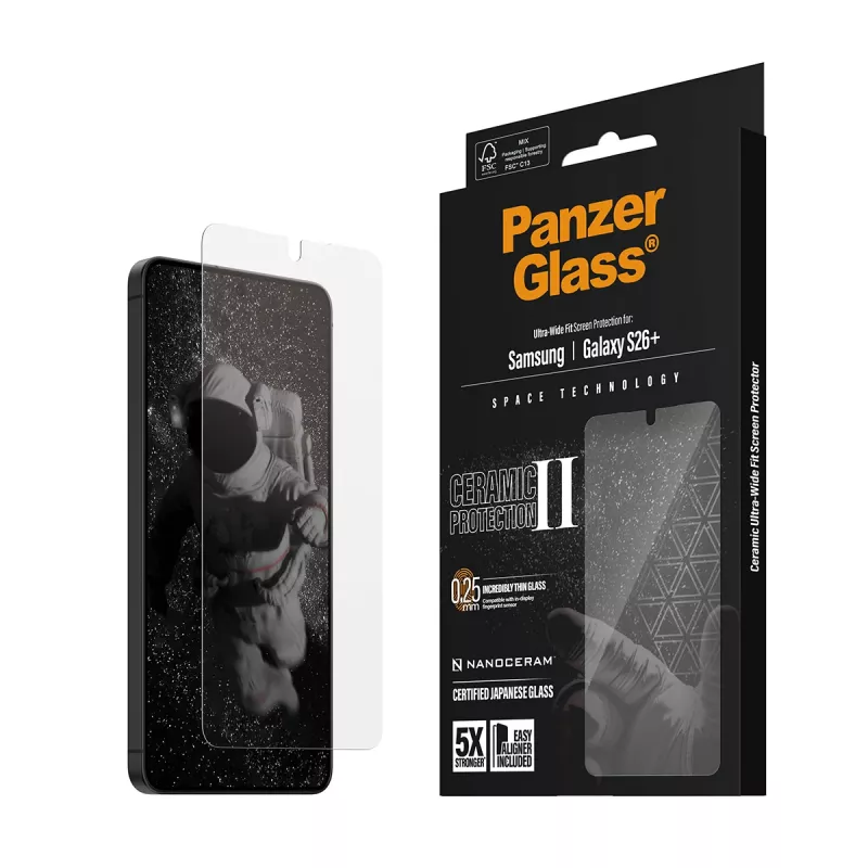PanzerGlass ® Ceramic Screen Protector Samsung Galaxy S26+ | Ultra-Wide Fit με EasyAligner