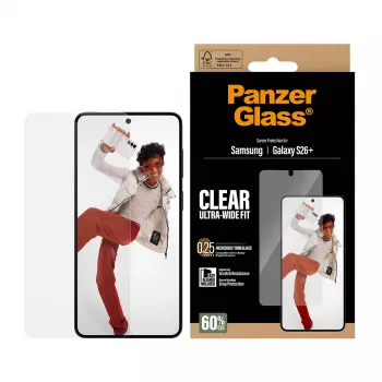 Σκληρυμένη προστασία οθόνης PanzerGlass για Samsung Galaxy S26+ – U-Wide Fit με EasyAligner