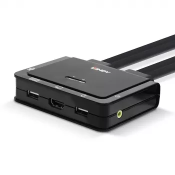 Lindy 2 Port HDMI 18G, USB Type-C, USB 2.0 και Audio καλώδιο KVM switch