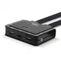 Lindy 2 Port HDMI 18G, USB Type-C, USB 2.0 και Audio καλώδιο KVM switch