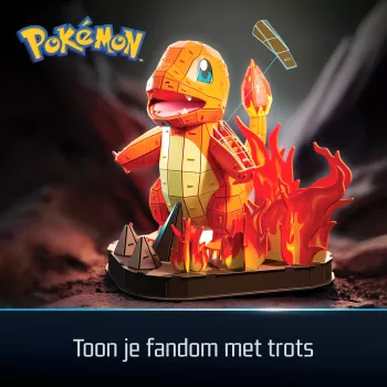 4D Build, Pokémon Charmander 3D κιτ μοντελοποίησης, φιγούρα Pokémon, Kanto First Partner Collection, διακόσμηση γραφείου, 241 τεμάχια, από 12 ετών