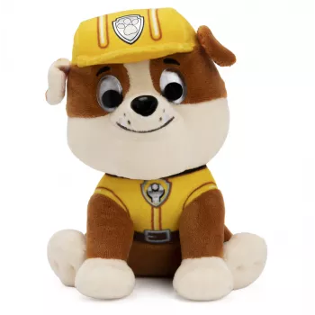 PAW Patrol GUND Επίσημο Rubble σε χαρακτηριστική στολή οικοδόμου λούτρινο, παιχνίδι για παιδιά από 1 έτους, 15 cm