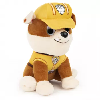 PAW Patrol GUND Επίσημο Rubble σε χαρακτηριστική στολή οικοδόμου λούτρινο, παιχνίδι για παιδιά από 1 έτους, 15 cm