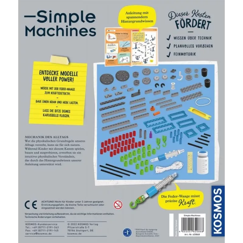 Kosmos Simple Machines, Κουτί πειραμάτων, Φυσική, 8 έτος(-η), Πολύχρωμο