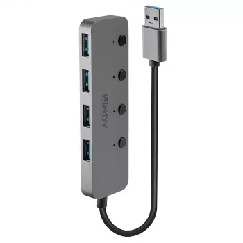 Lindy 4-Port USB 3.0 Hub με διακόπτες on/off