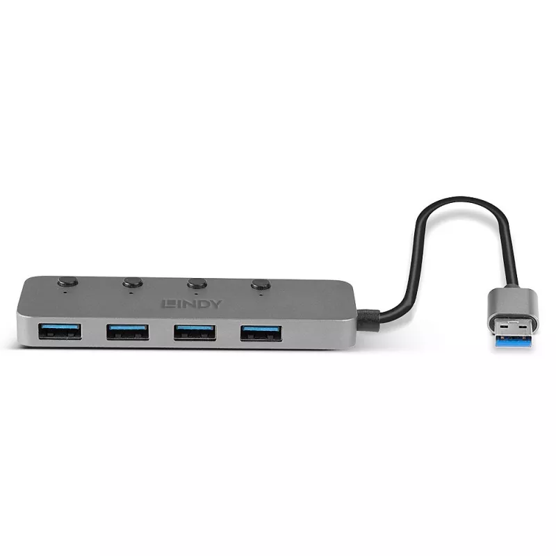 Lindy 4-Port USB 3.0 Hub με διακόπτες on/off
